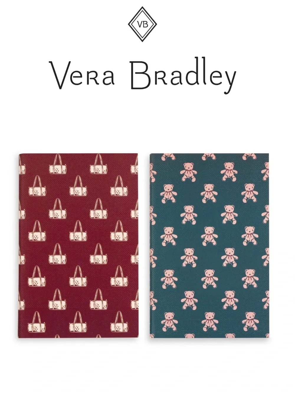 Vera Bradley Mini Notebook Set of 2 • Bear Mosaic